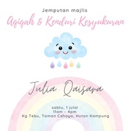 Digital Kad Jemputan Majlis Aqiqah | Hari Jadi | Invitation Card