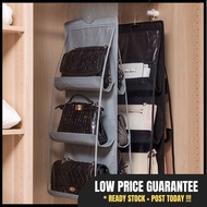 6 Pockets Bag Shoe Handbag Storage Wardrobe Cupboard Closet Hanger Tempat Simpanan Beg Almari