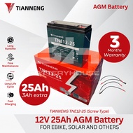 TIANNENG TNE12-25 , 12V 25AH (Same as CHILWEE 6-DZF-20) - 3 MONTHS WARRANTY - TN POWER - SCREW TYPE