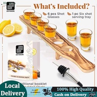 ⚡️Local Delivery⚡️ Spirits Tray Woo-den Frame Liquor Dispenser Cocktail Mixing Tray Tequila Shot Gla
