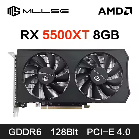 MLLSE AMD RX5500XT 8G Gaming Graphics Card 8GB 128Bit GDDR6 PCI-E 4.0×8 GPU Radeon rx5500xt 8gb game