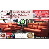 Florence 9470, 1R +2 +3 Seater High Back Modern Leather  Sofa Set. RM 11,989 Exclusive YEAR END  202
