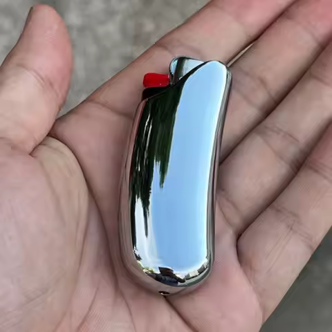 Fashion Ice Mirror J5 Lighter Case Metal Armor Mini Bic Lighters Case Pea Pods J5 6mm Lighter Cover 