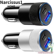 NARCISSUS USB Car Charger Type C 5V 12V Travel charger Adapter Car Quick Charger