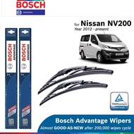 Bosch Advantage U Hook Wiper Set for Nissan NV200 (22"/16")