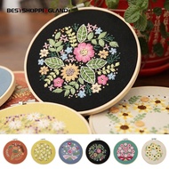 For Starter Embroidery Kit DIY Flower Pattern Cross Stitch Needlework for Adults