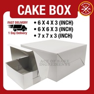 4"x6"x3" / 6"x6"x3" / 7"x7"x3" White Box for Talam Kuih Lapis Pizza Puff Cake Kotak Kuih Brownie San