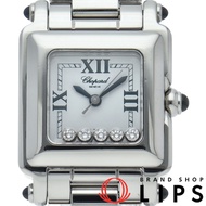 Chopard Happy Sport Square Mini Watch with 5 Diamonds, Happy Sport 27/8893-23, Stainless Steel, Wome