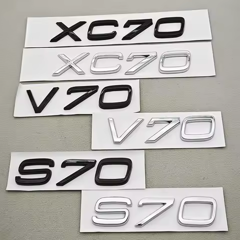3D ABS Car Letters XC70 S70 V70 Logo Rear Trunk Badge Emblem Decals For Volvo XC70 S70 V70 Exterior