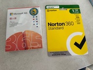 Microsoft 365 and Norton 360 license