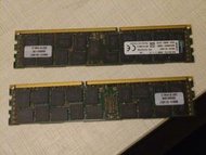 二手 kingston 16gb 2Rx4 ddr3 ecc 1333mhz ram 兩條