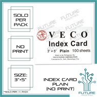 VECO Plain Index Card 3 X 5 Plain Index Card 4 X 6 Plain Index Card 5 X 8 Plain (100's) [Future Ind]
