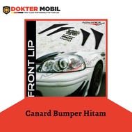 Front Lips / Canard Bumper Black (4 pcs)