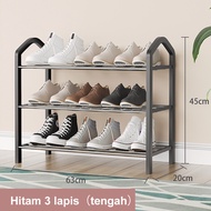 LG Rak Sepatu Sendal Mini Stainless 4 Susun | Tempat Sepatu Sandal Portable | Rak Sendal Serbaguna