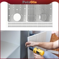 [PETSOLA] 6x Cabinet Hinge Repair Plate Door Hinge Repair Kit for Locker Door Drawer
