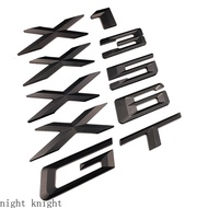 Night knight Modified Digital Alphabet Black and Silver GT X1 X3 X5 X6 ABS Plastic Car Rear Sticker 