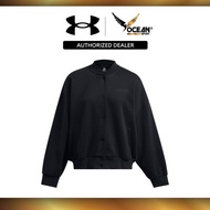 Under Armour Women Icon Fleece Varsity Jacket - Black/White 1386502-001