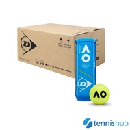 Dunlop Australian Open AO Carton Tennis Balls (Carton of 72 Balls 24x3)