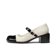CHARLES&KEITH Small Ck Pu Chunky Heel Mary Jane Shoes 5.1cm Womens CK1-60580280