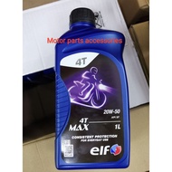 ELF 4T MAX 20W50 NEW PACKING ORIGINAL 💯 MOTORCYCLE OIL 1L👍👍💯