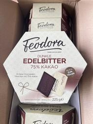 德國 Feodora 賭神 巧克力 75% 30片 225克  保存期限2025.6.2