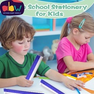 (20cm/8inch) Pembaris Sekolah Half White PLASTIC RULER Pembaris Plastik Pvc Student Ruler Sekolah Al