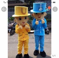 Kostum badut Ipin dan Upin Topi termurah