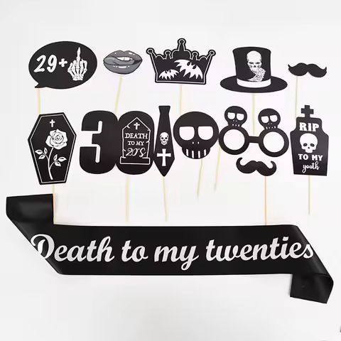 Death To My 20s Birthday Decorations Rip To My Youth Photo Booth Props Death To My Twenties Sash 30t