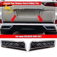 Car Exterior Rear Bumper Guard Styling Trim for Lexus 570 LX570 2016-2021 Accessories