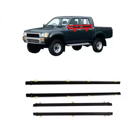 4 Pcs Weatherstrip Moulding Window Belt for Toyota Hilux 5th Gen 1989-1996 4 Door 68160-89114 for 4r