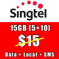 Singtel Prepaid $15 (15GB) 4 Week Data Plan Top Up / Recharge /手机充值