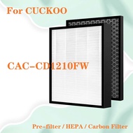 Replacement HEPA filter and Activated Carbon Filter For CUCKOO Air Purifier CAC-CD1210FW