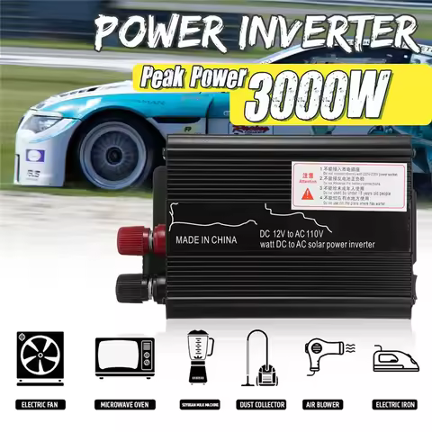 3000W 12V 220V Car Power Inverter Converter Charger Adapter USB Voltage Transformer DC 12V To AC 220