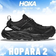 Hoka One One สีดำ Hopara2 รองเท้าแตะสำหรับทุกโอกาส(ผู้ชายและผู้หญิง)1147650-BBLC