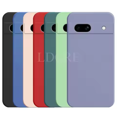 For Google Pixel 8A Case Liquid Silicone Coque For Pixel 8A 8 Pro 7 Pro 6 6A 7A Cover TPU Fundas Pro