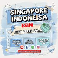 Singapore Indonesia Travel eSim Unlimited data 4G/5G Prepaid  Instant 24h Email Delivery Daily 1GB/2
