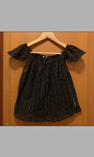 Size S Cotton On 沙灘Top 黑色縷空通花上衣 black lace tops top beach sea swimwear swim wear Bikini 泳衣 上衣 遮肚