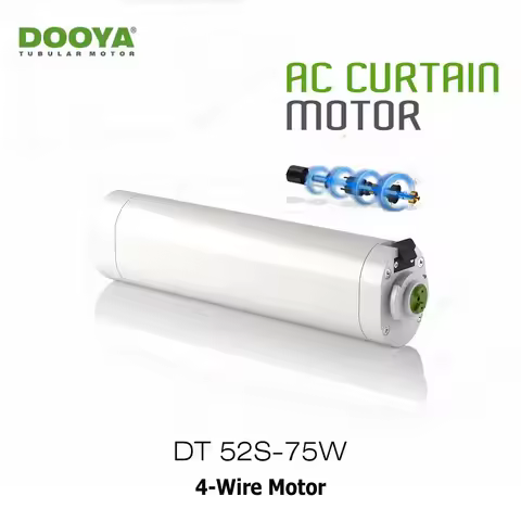 Dooya DT52S Electric Curtain Motor,Smart Home Motorized 75W 4 Wire Strong Motor,Work with Fibaro Con