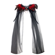 Charm Cape Women Accessories Flexible Halloween Cosplay Costume Gothic Lightweight Feather Shawl Cap