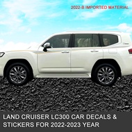 2022/23year Land Cruiser 300 Car Sticker Land Cruiser LC300 Body Color Bar Waist Line decals