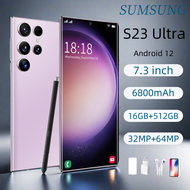 [COD] สมาร์ทโฟน SUMSUNG S23 Ultra 16GB+512GB Dual SIM Dual Standby HD กล้อง 7.3 นิ้ว โทรศัพท์นักเรียนหน้าจอขนาดใหญ่ สมาร์ทโฟน Android โทรศัพท์สำหรับเล่นเกม 6800mAh แบตเตอรี่ขนาดใหญ่ โทรศัพท์มือถือขายดีใหม่ โทรศัพท์มือถือราคาถูก