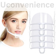 Transparent Spit Guard Mouth Mask Reusable Anti-Fog Hygienic Food Handling Face Shield  10pcs