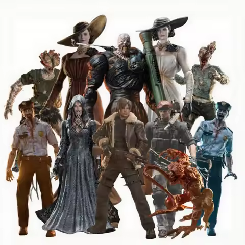 In Stock Patriot Studio Resident Evil 1/12 Leon Kraus Chris Police Officers Zombie Chainsaw 6-inch A