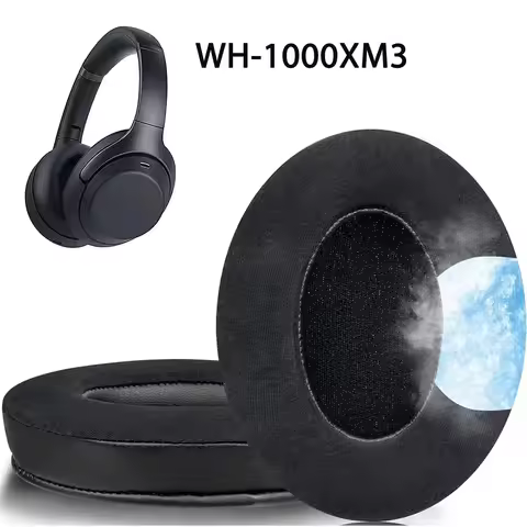 Cooling-Gel Replacement Earpads for Sony WH-1000XM3 (WH1000XM3) Over-Ear Headphones, Ear Pads Cushio