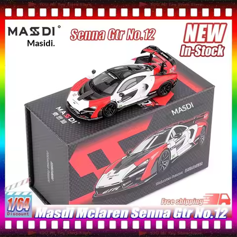 New In Stock Masdi 1:64 Mclaren Senna 1110 Special Edition Alloy Miniature Static Car Model Customiz