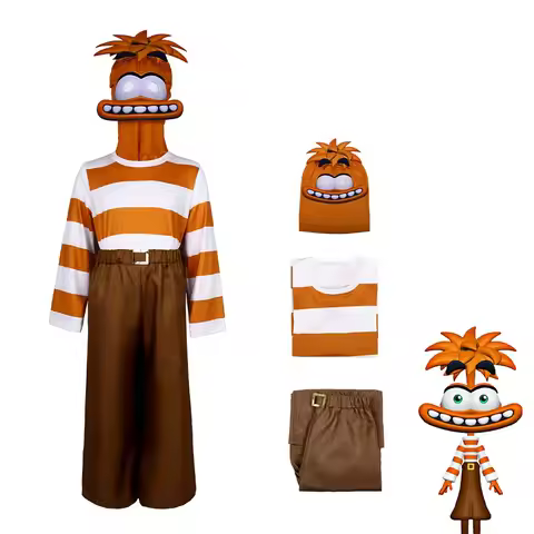 Inside out 2 Anxiety Cosplay Costume Full Set Halloween Disgust Costume New Movie Party Jumpsuit for