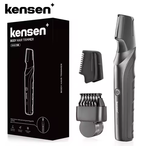 Kensen S6 Electric Hair Trimmer for Men Body Groomer Clipper IPX5 Waterproof Portable Groin Pubic Ha