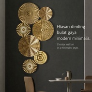 Wall Decoration Display Wall Decoration 3D Nordic Iron Metal Gold Wall Art Elegant