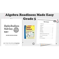 [PRE597] 91 pages Algebra Readiness Made Easy Grade 3 Worksheet PDF version (answer provided)