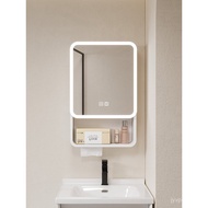 Bathroom Bathroom Mirror Cabinet Mirror Box Mirror Separate Light Arc Shelf Smart Defogging Wall-Mou